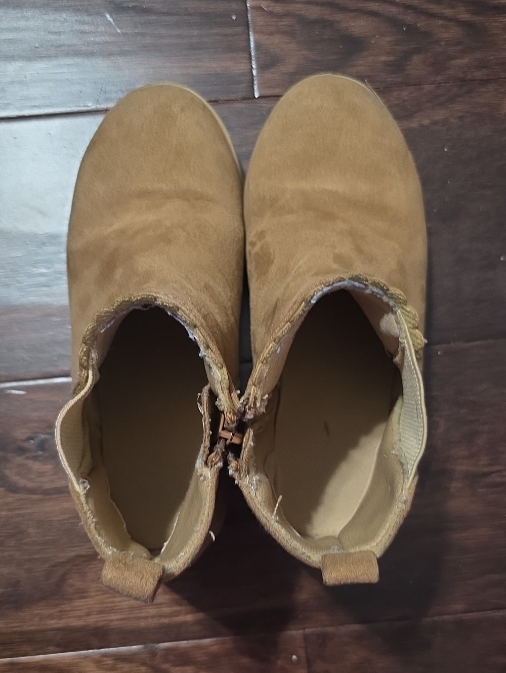 Kids Tan Slip-On Chelsea Boots